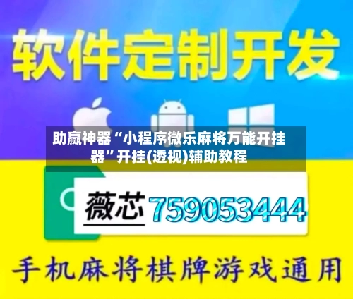 助赢神器“小程序微乐麻将万能开挂器”开挂(透视)辅助教程