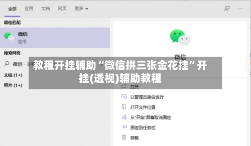 教程开挂辅助“微信拼三张金花挂”开挂(透视)辅助教程-第3张图片