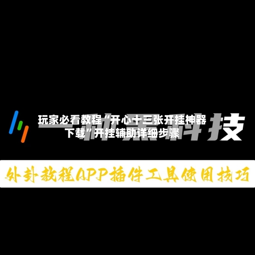 玩家必看教程“开心十三张开挂神器下载”开挂辅助详细步骤-第2张图片